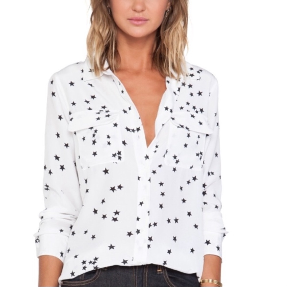 NWT equipment star silk shirt